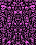 Pink Skull All Over Print Rug