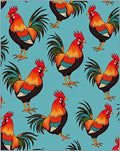 Vibrant Red Rooster All Over Print Rug