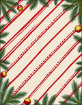 Warm Cream Red Candy Cane Corner Accents Rug