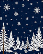 White Snowy Forest Snowflake Collection Rug