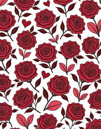 Crimson Rose Heart Collection Rug