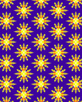 Vibrant Yellow Sunburst Indigo Rug