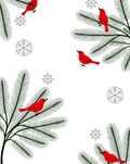 Red Cardinal Christmas Tree Snowflakes Rug