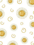 Golden Sunburst Swirls Rug