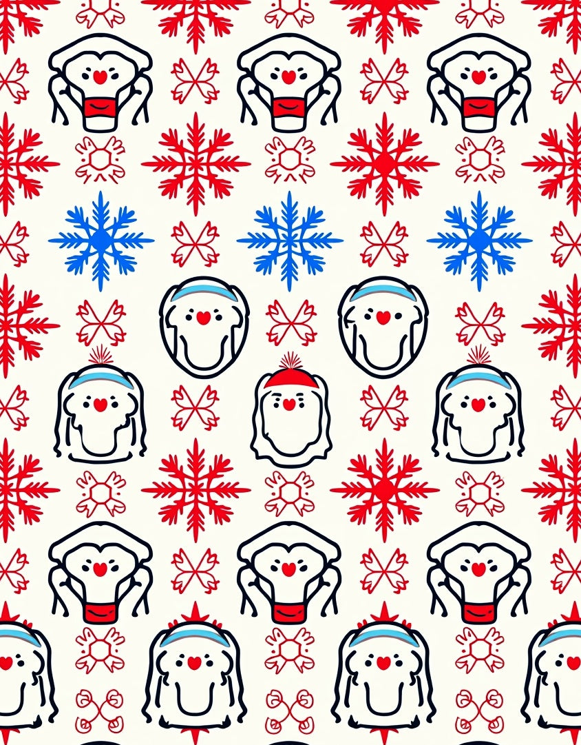 Winter Snowman Snowflake Delight Rug