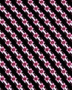 Pink Petal Ribbon Repeating Pattern Rug
