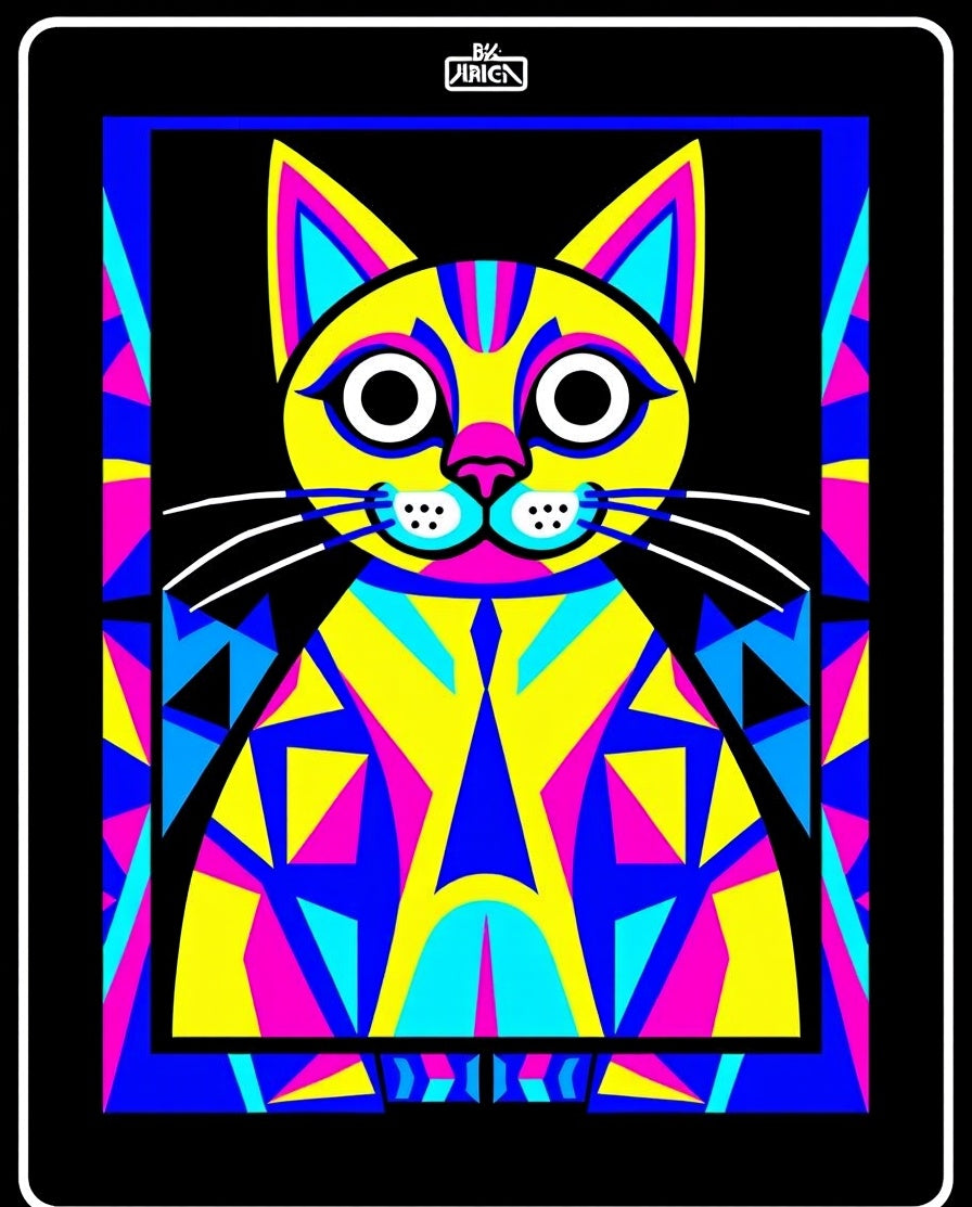 Geometric Animal Portrait Rug