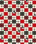 Red Green Festive Elf Floral Rug