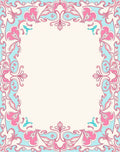 Pale Pink Floral Border Lace Rug