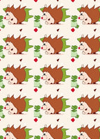 Whimsical Hedgehog Garden Repeat Rug