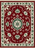 Rich Crimson Botanic Accents Rug