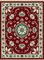 Rich Crimson Botanic Accents Rug