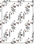 Whimsical Floral Botanical Medallion Scarlet Rug