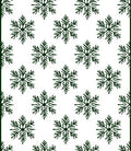 Dark Green Snowflake Winterscape Repeat Rug