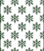 Dark Green Snowflake Winterscape Repeat Rug