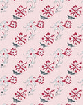 Crimson Floral Vine Repeating Arrangement Rug