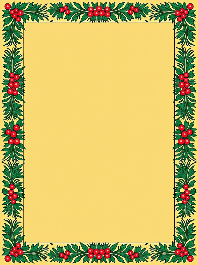 Red Berry Garland Border Rug