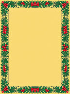 Red Berry Garland Border Rug