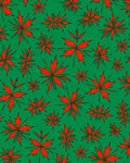 Vibrant Red Leafy Branches Rug