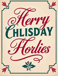 Crimson Cream Festive Holly Border Rug