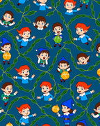 Charming Elves with Holly Vines Rug
