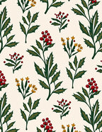 Deep Forest Holly Berry Garland Rug