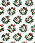 Green Red Berry Wreath Repeating Rug
