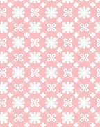 Blush Pink Floral Star Medallion Rug