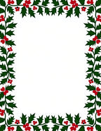 Festive Green Holly Berry Vine Rug