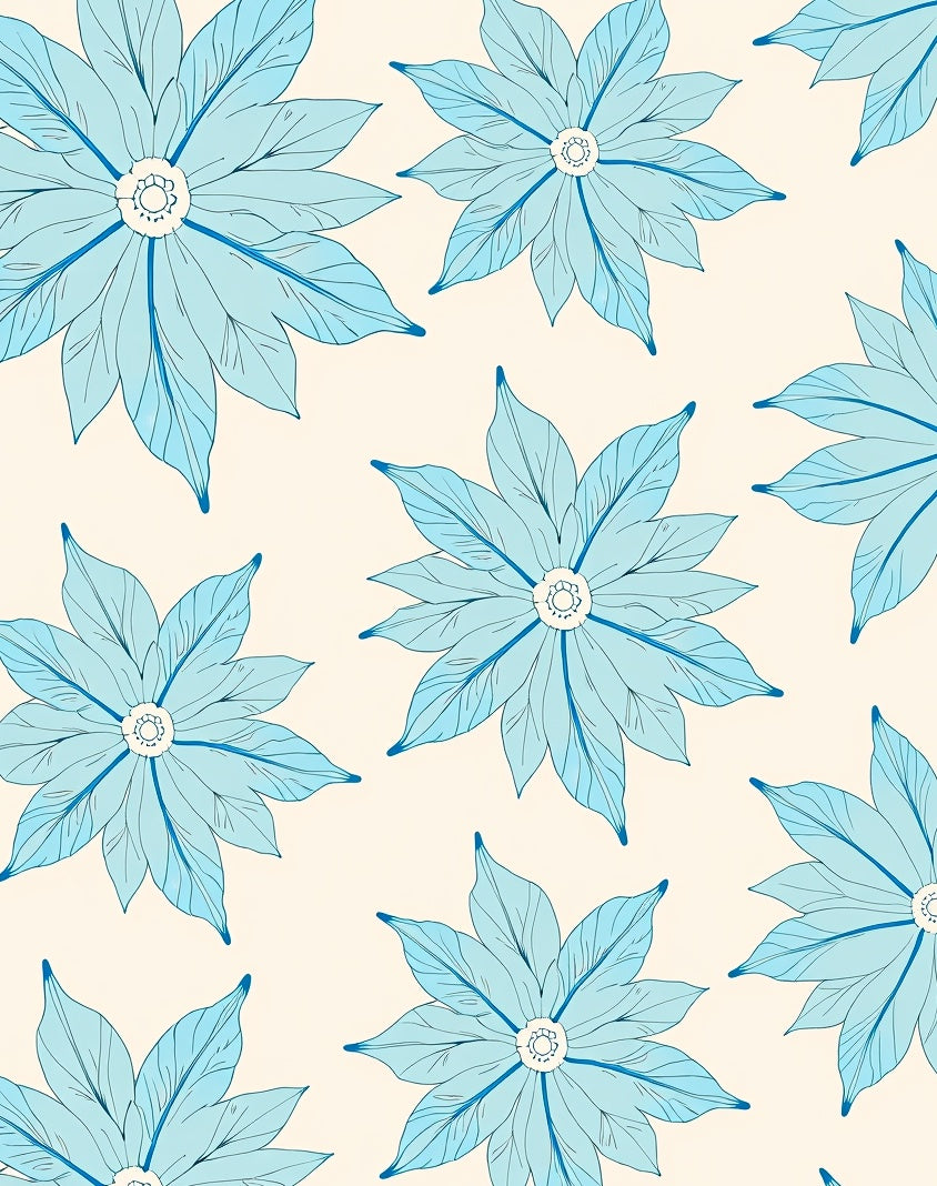 Sky Blue Petal bloom Rug