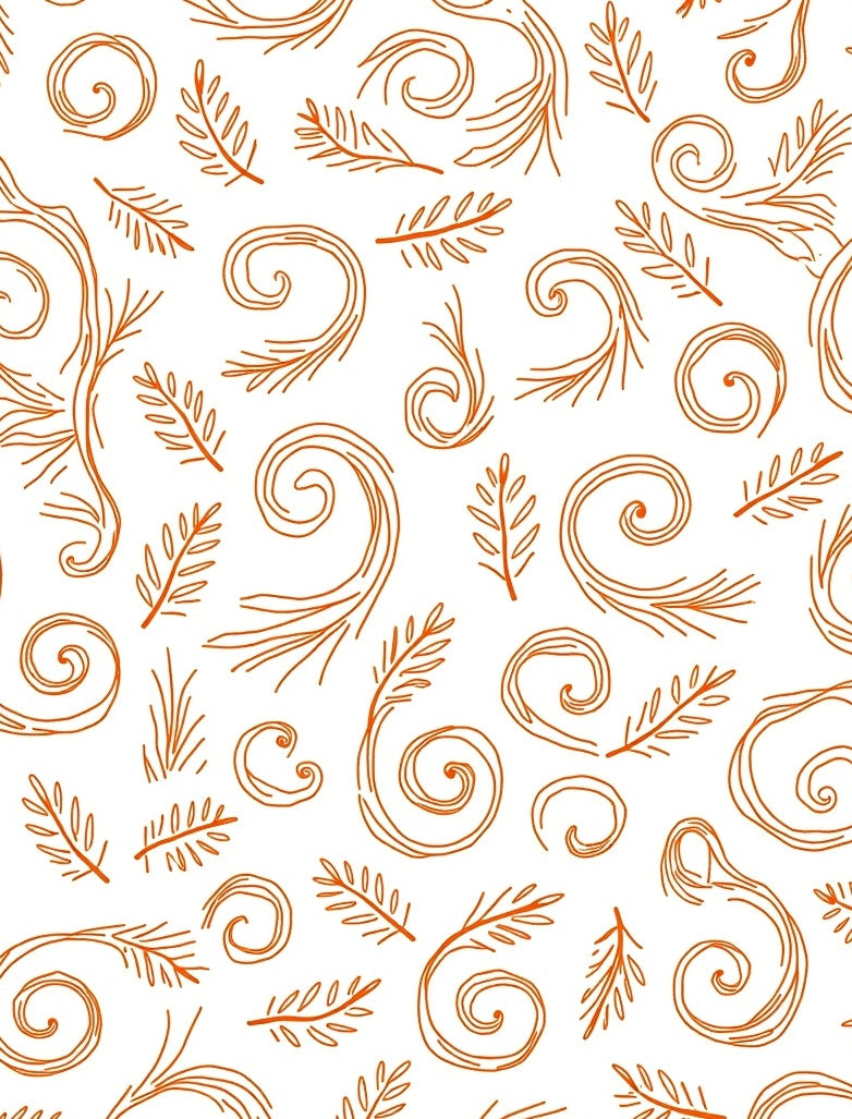 Earthy Swirl Fern Whimsical Accents Rug