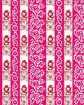 Pink White Whimsical Character Stripe Rug