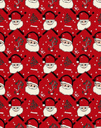 Christmas Red Santa Claus Trees Rug