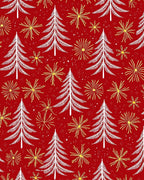 Red White Spruce Starburst Sprinkles Rug