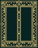 Dark Emerald Gold Ornate Rectangular Rug