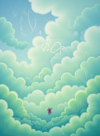 Dreamy Cloudscape With Musical Notes Rug