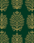 Golden Fern Forest Green Rug