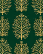 Golden Fern Forest Green Rug