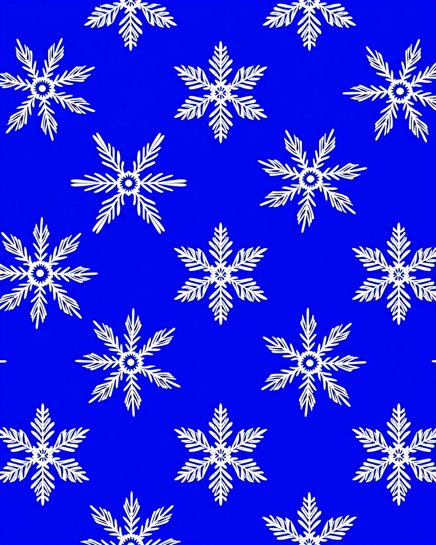Vivid Blue Snowflake Cluster Rug