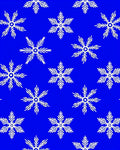 Vivid Blue Snowflake Cluster Rug