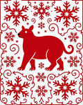 Red Dog Snowflake Scroll Harmony Rug