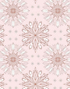 Rose Gold Floral Medallion Background Rug