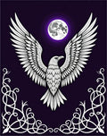 Majestic Eagle Moon Plum Ornament Rug