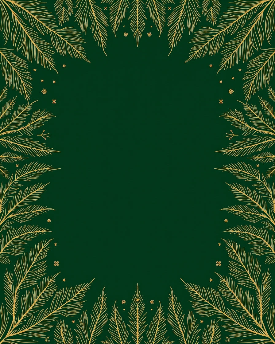 Emerald Green Golden Feather Border Rug