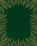 Emerald Green Golden Feather Border Rug