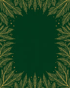 Emerald Green Golden Feather Border Rug