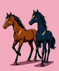 Twilight Horses With Golden Accents Rug