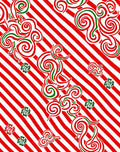 Candy Cane Swirl Stripes Rug