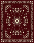 Deep Burgundy Celestial Star Burst Rug