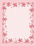 Pink Blossom Swirl Border Rug